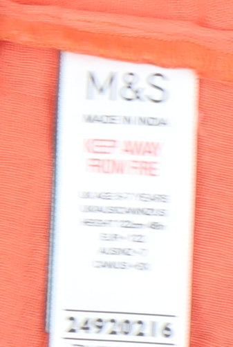 Marks and Spencer Girls Orange Camisole Top, 4-5 Years
