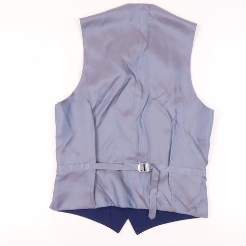 French Connection Men's Blue Waistcoat, Size 38, Regular Fit