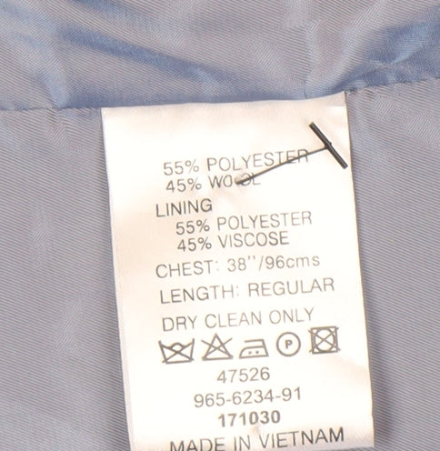 French Connection Men's Blue Waistcoat, Size 38, Regular Fit