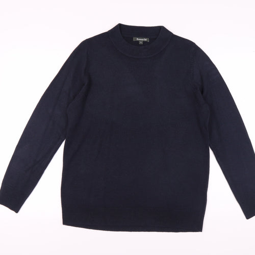 Bonmarché Women's Blue High Neck Jumper Size 16