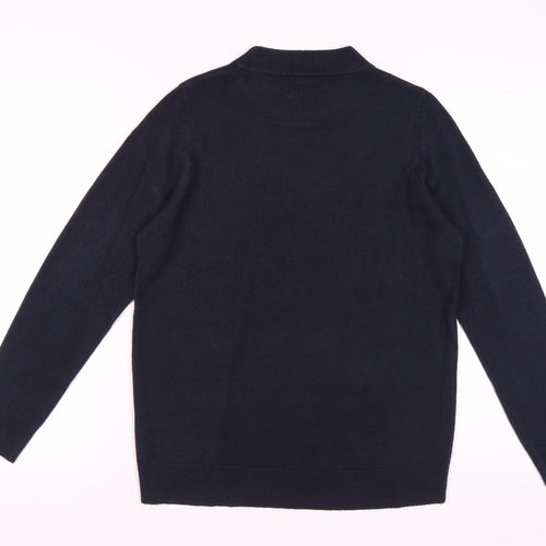 Bonmarché Women's Blue High Neck Jumper Size 16