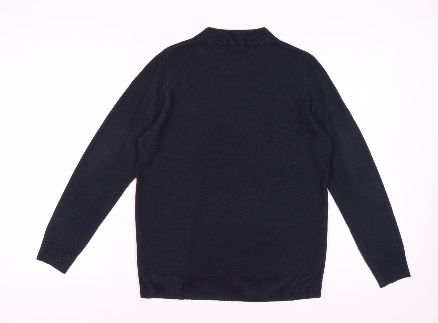 Bonmarché Women's Blue High Neck Jumper Size 16