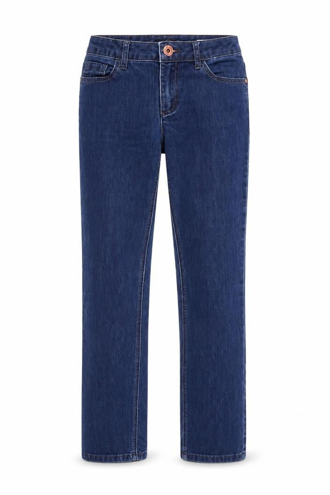 Front view of Street One Women's Blue Straight Jeans, size 25, Stylish