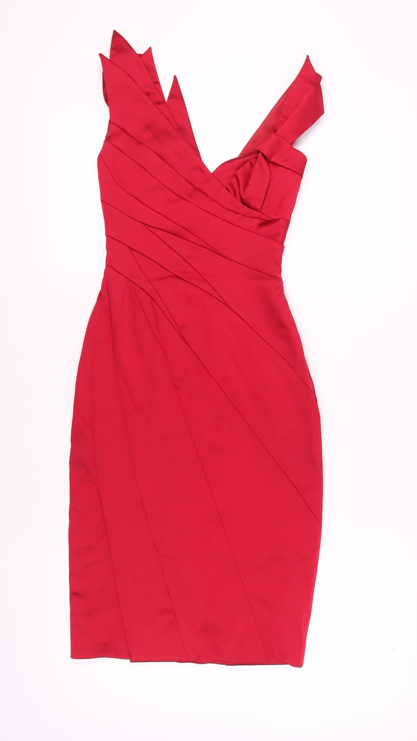 Karen Millen Women's Red Sheath Dress Size 8