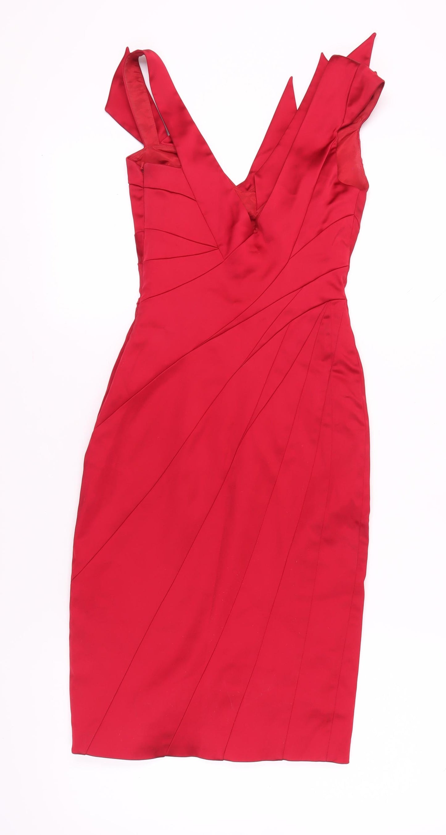 Karen Millen Women's Red Sheath Dress Size 8