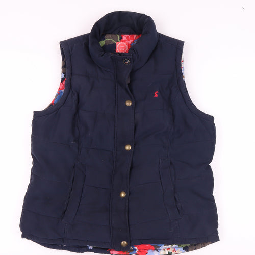 Joules Women's Blue Quilted Waistcoat Size 14