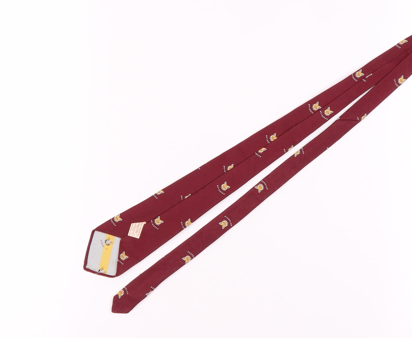 Novel-Ties Co. Red Animal Print Embroidered Tie Men