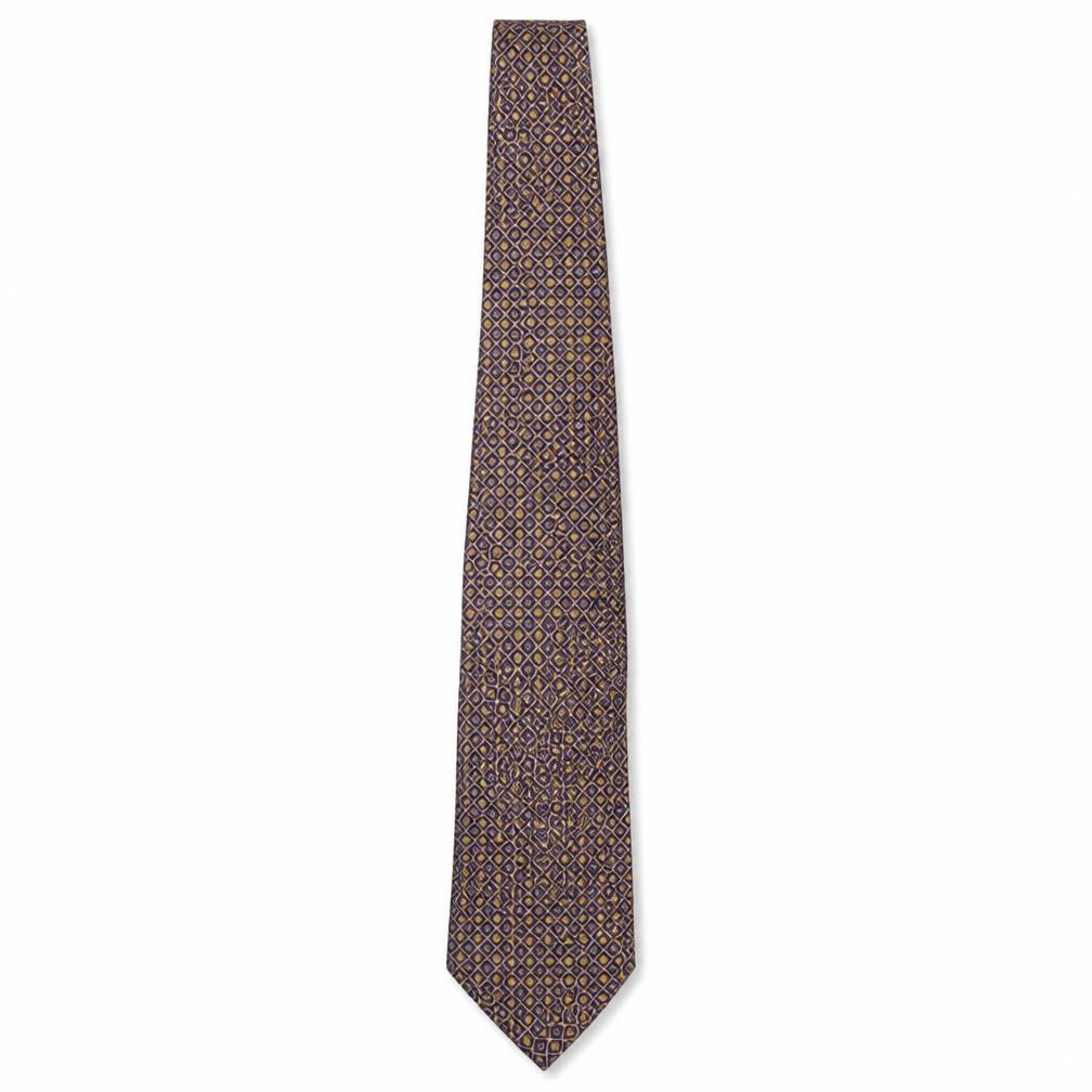 Front view of Next Men's Blue Geometric Silk Tie