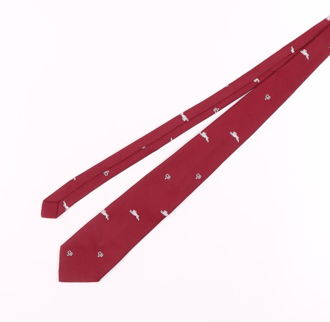 Macaseta Red Silk Men's Animal Print Tie