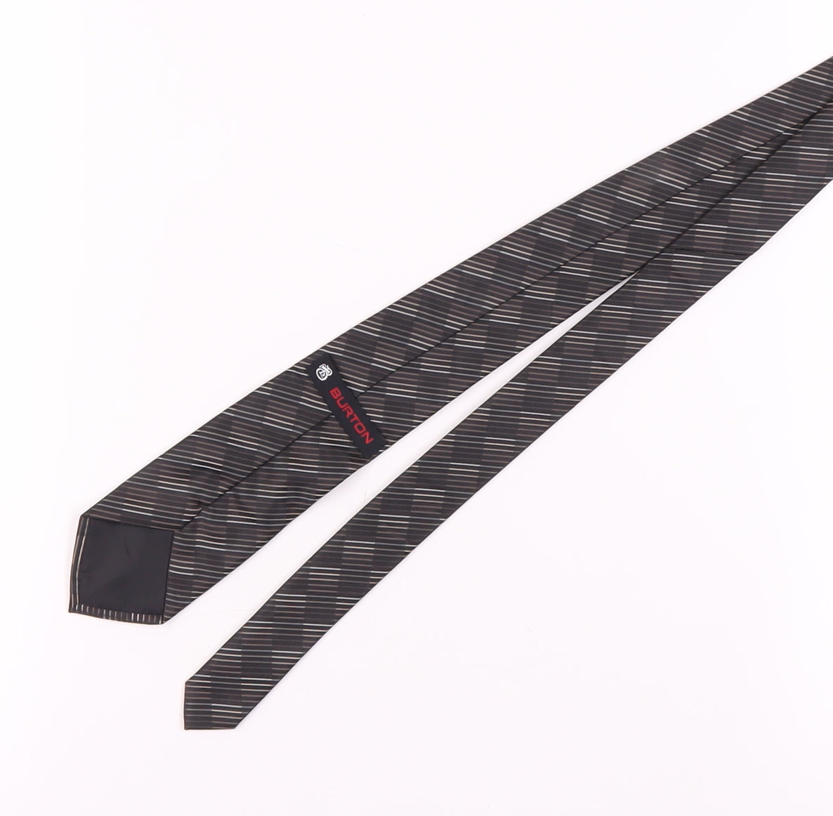 Burton Men's Black Striped Tie, One Size, Excellent