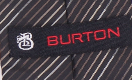Burton Men's Black Striped Tie, One Size, Excellent
