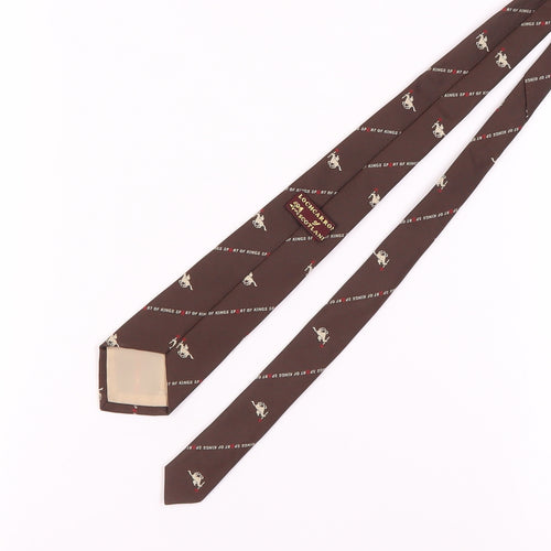 Lochcarron of Scotland Men's Brown Silk Animal Tie