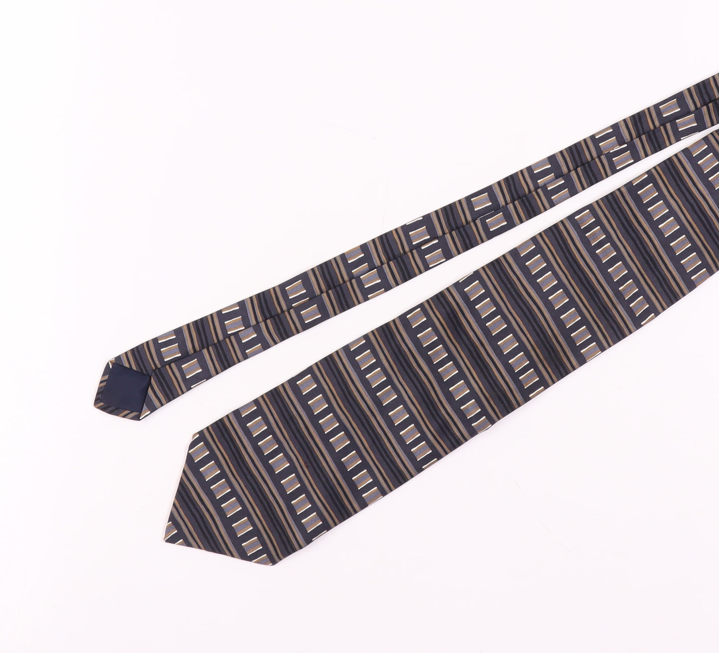 Men's All Silk Blue Geometric Silk Tie