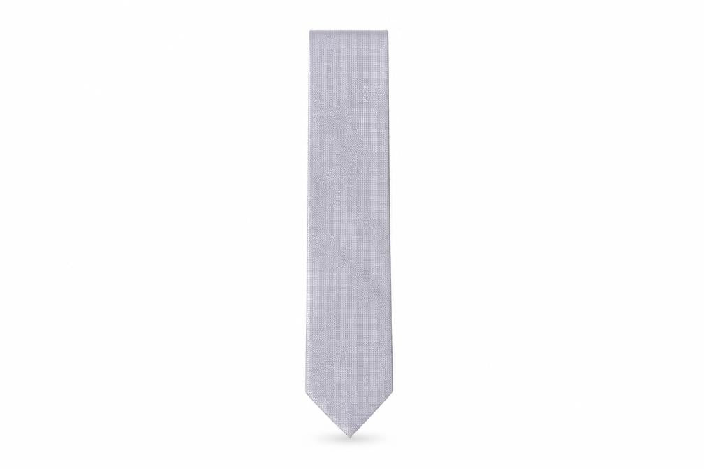 Front view of George Men's Grey Geometric Tie