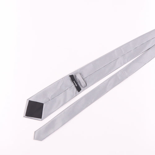 George Men's Grey Geometric Tie