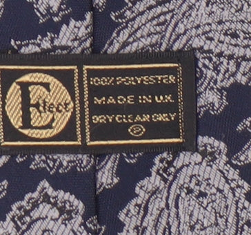 Next Men's Navy Paisley Tie Polyester Slim Size
