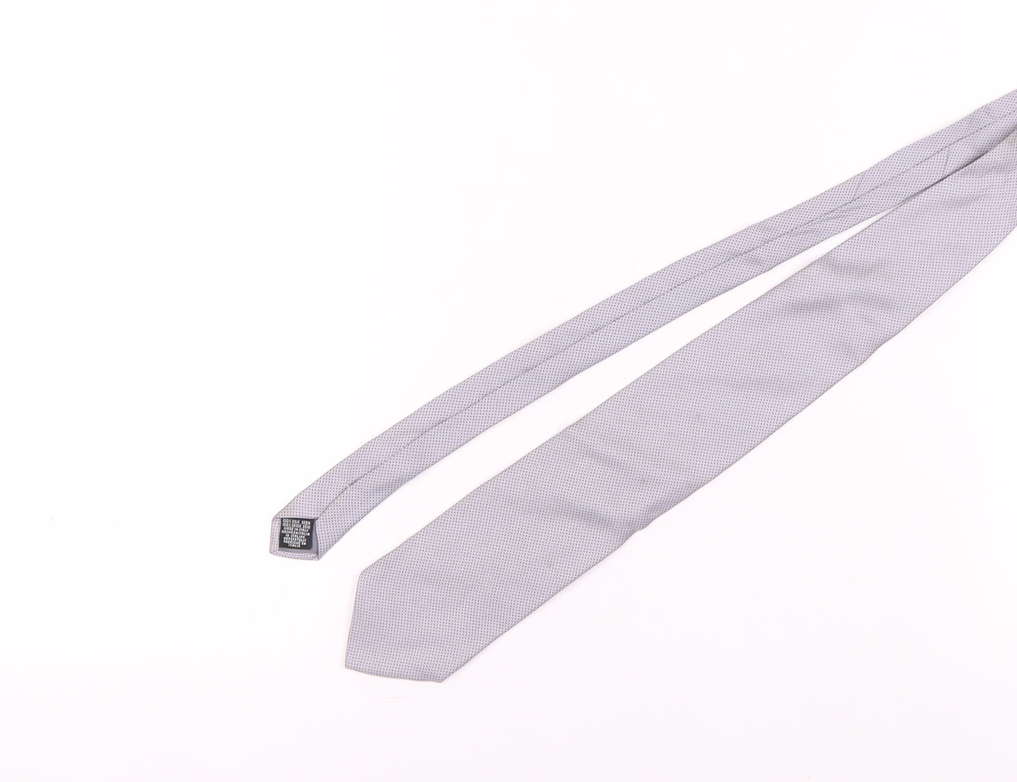 Frangi Men's Grey Silk Polka Dot Tie, New