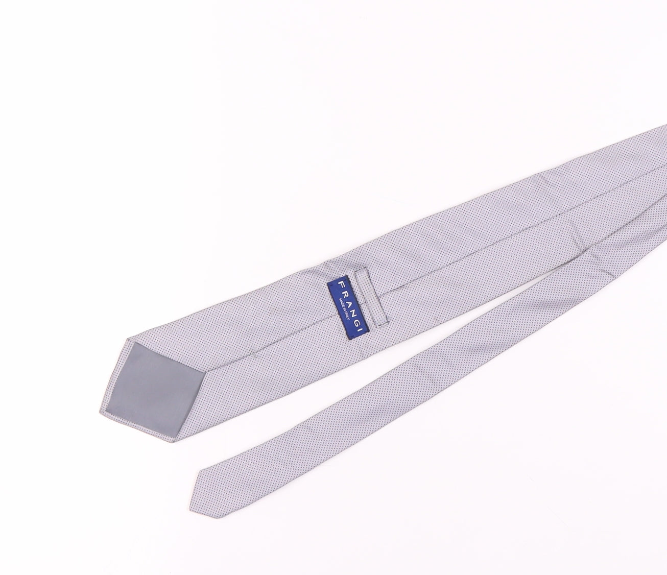 Frangi Men's Grey Silk Polka Dot Tie, New