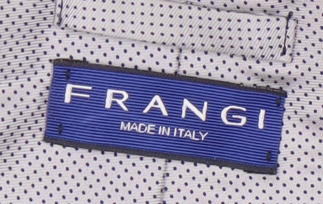 Frangi Men's Grey Silk Polka Dot Tie, New