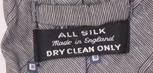 Men's Grey Silk Geometric Pattern Tie, One Size