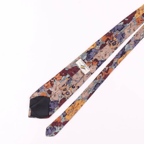 New World Men's Multicoloured Floral Silk Tie