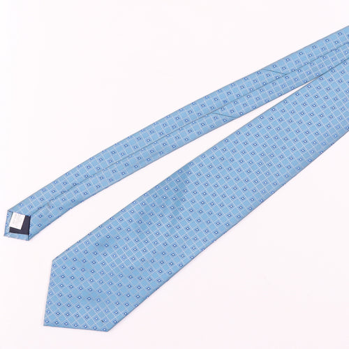 Essentials Men's Blue Geometric Tie in Excellent Condition