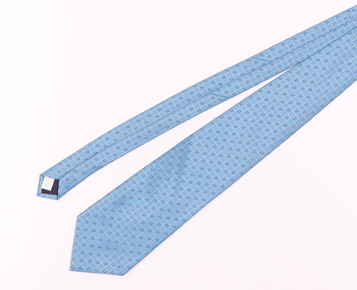 Essentials Men's Blue Geometric Tie in Excellent Condition