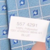 Essentials Men's Blue Geometric Tie in Excellent Condition