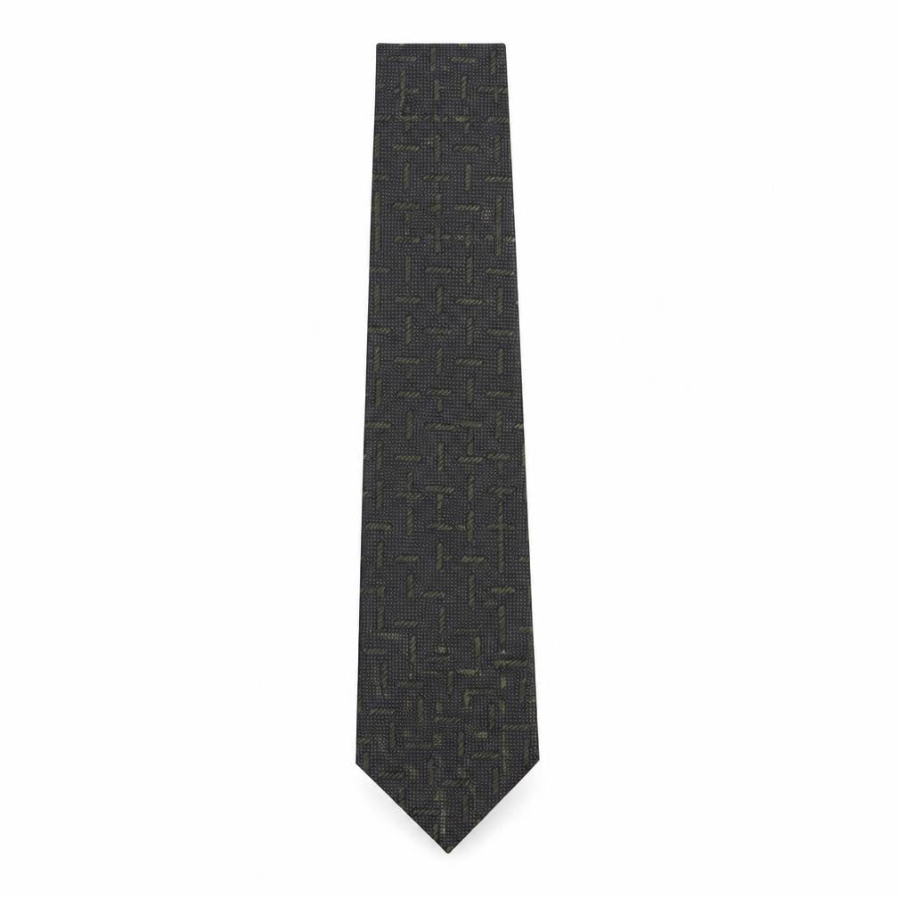 Front view of John Curtis Men's Green Geometric Tie One Size