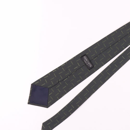 John Curtis Men's Green Geometric Tie One Size