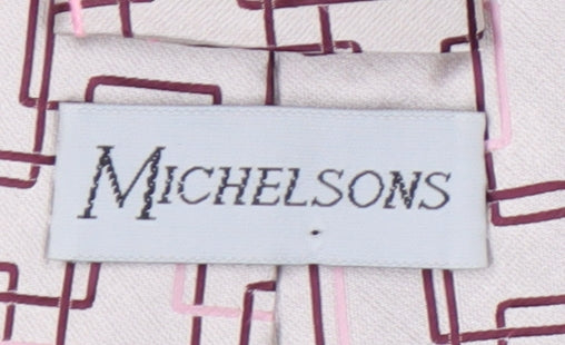 Michelsons Men's Multicoloured Geometric Silk Tie