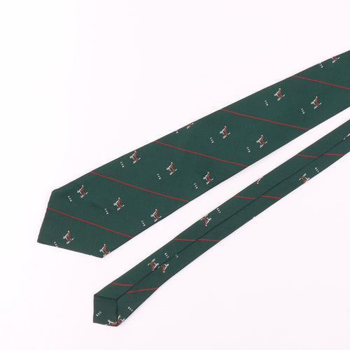 Macaseta Men's Green Patterned Polyester Tie