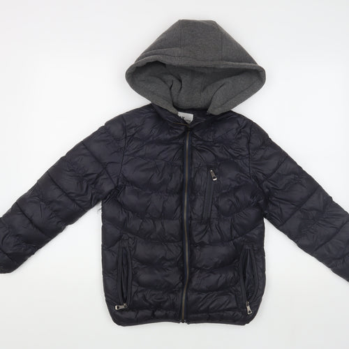 Z&Y Fashion Boys Black Puffer Jacket with Hood 12 Years