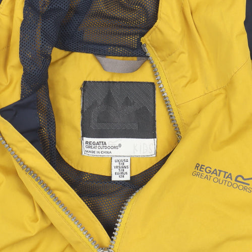 Regatta Boys Yellow Hooded Jacket 7 Years Outdoor Wear