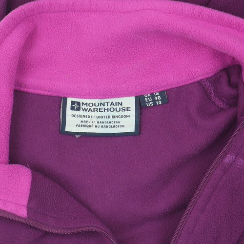 Mountain Warehouse Women's Purple Fleece Jacket Size 18