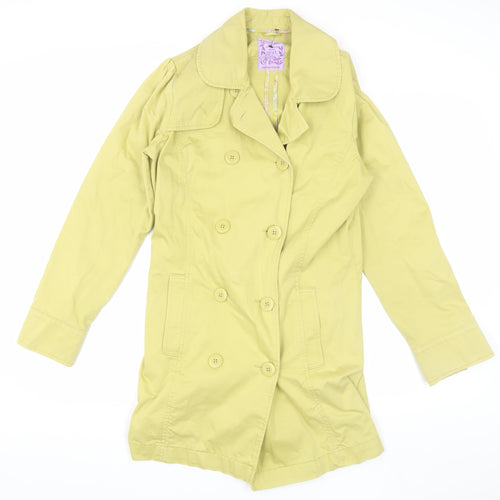 Next Girls Green Trench Coat 16 Years Double-Breasted