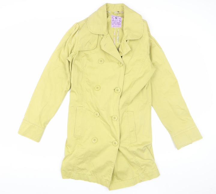 Next Girls Green Trench Coat 16 Years Double-Breasted