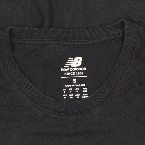 New Balance Unisex Black T-Shirt Small Regular Fit