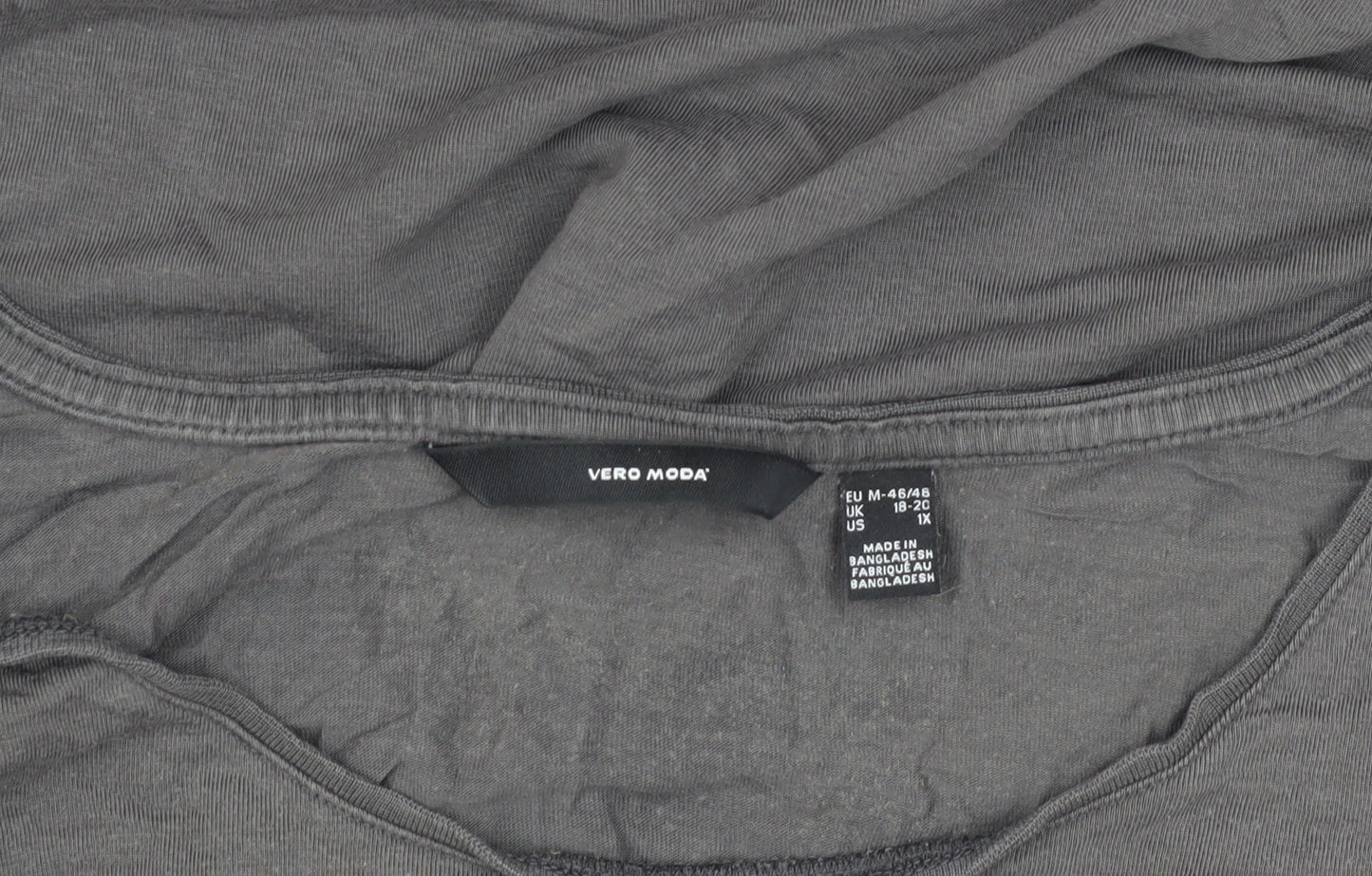 Vero Moda Women's Grey T-Shirt, Size 18, Casual Wear