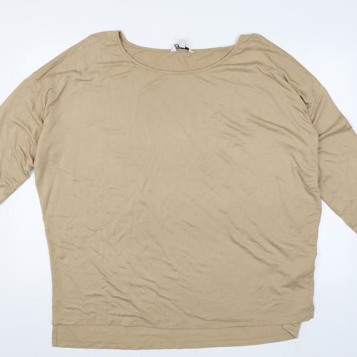 Friends Like These Beige Women's 3/4 Sleeve T-Shirt, Size 16