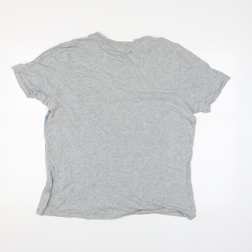 GAP Men's Grey Graphic Beach T-Shirt, Size L, Comfortable Fit