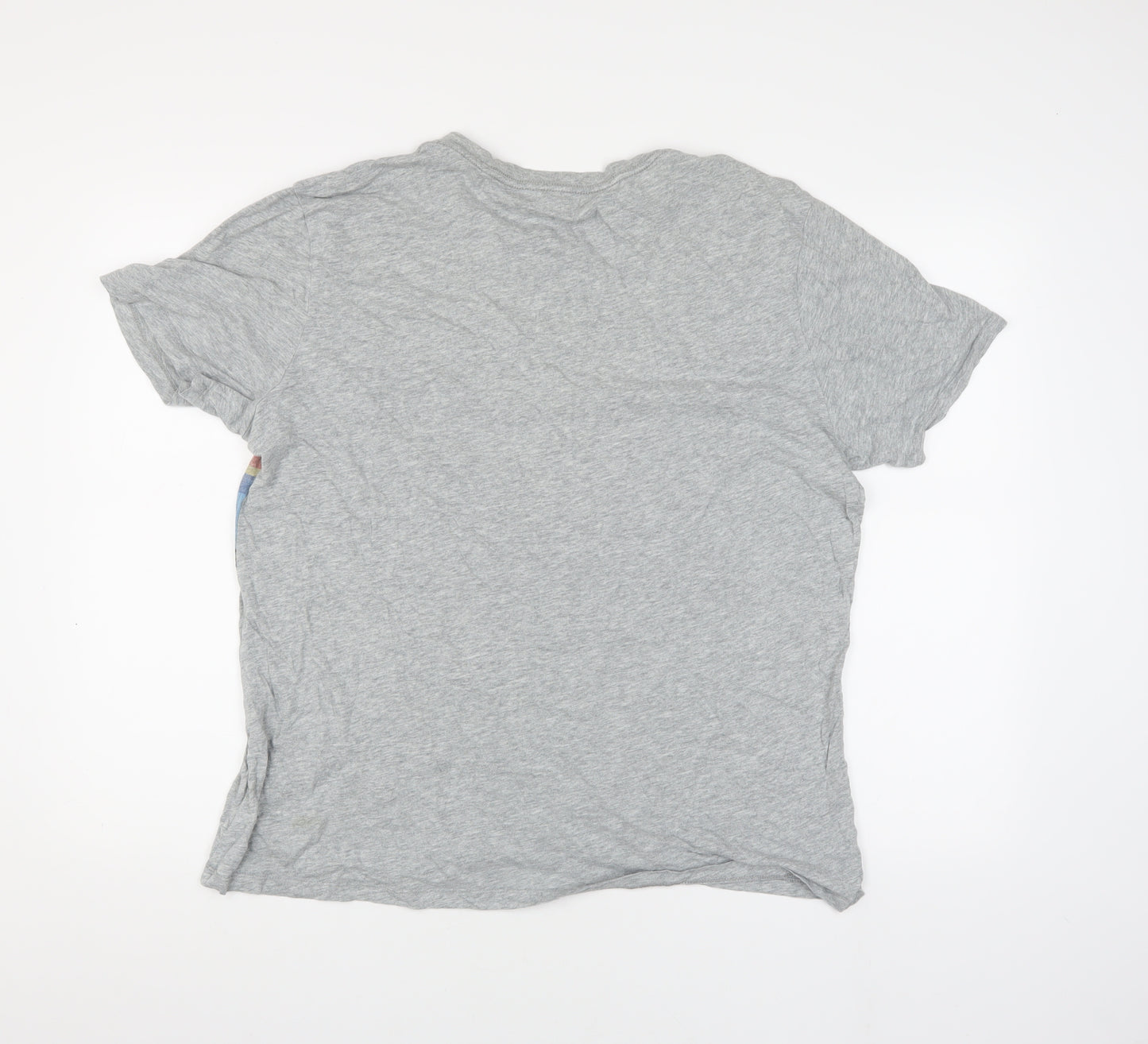 GAP Men's Grey Graphic Beach T-Shirt, Size L, Comfortable Fit
