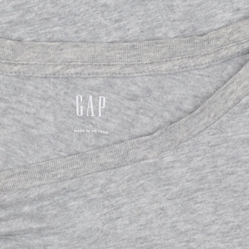 GAP Men's Grey Graphic Beach T-Shirt, Size L, Comfortable Fit