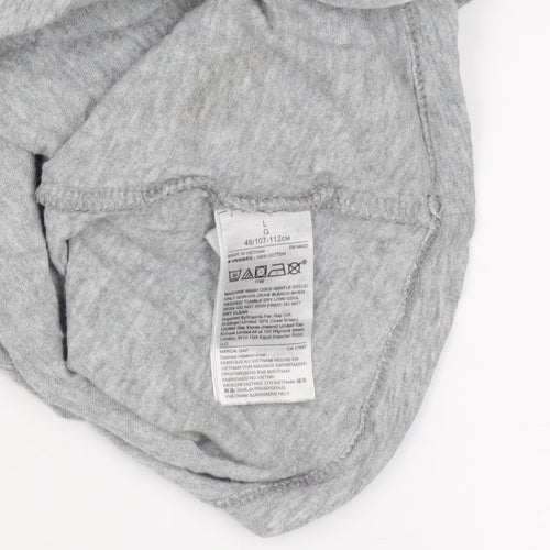 GAP Men's Grey Graphic Beach T-Shirt, Size L, Comfortable Fit