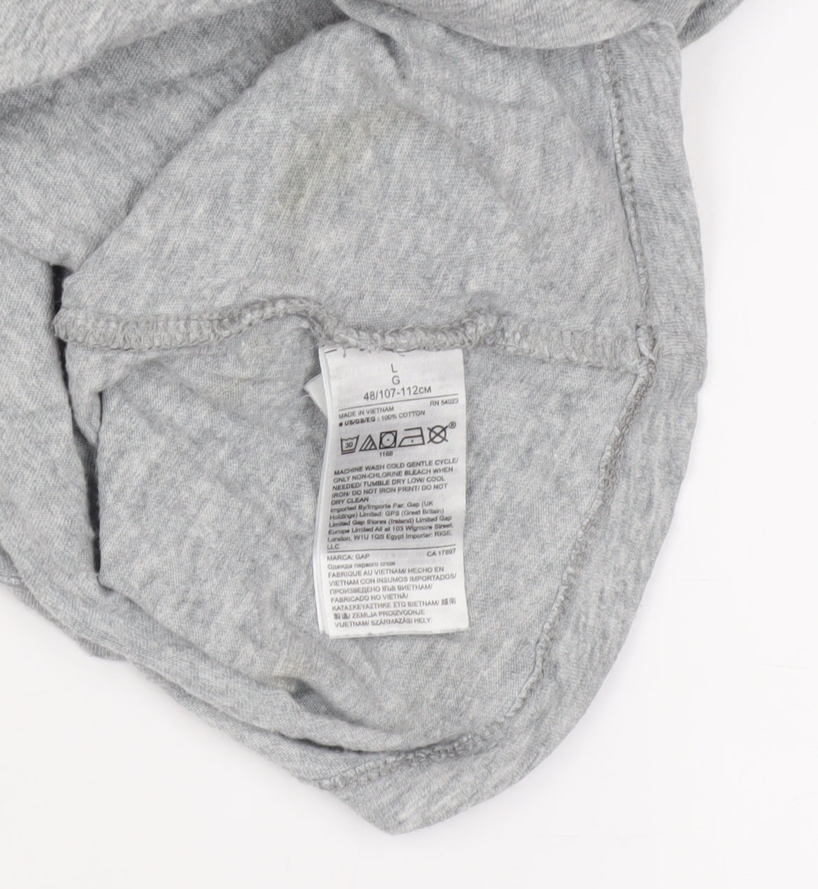 GAP Men's Grey Graphic Beach T-Shirt, Size L, Comfortable Fit