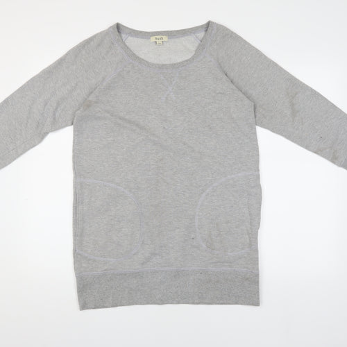 Hush Women's Grey Pullover Jumper, Size S, Relaxed Knit