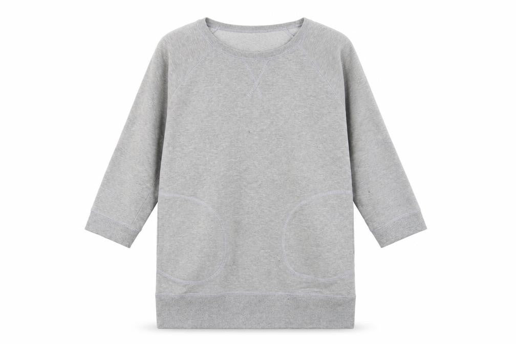 Front view of Hush Women's Grey jumper, size S, Relaxed Knit