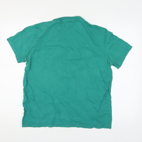 Champion Men’s Green Crew Neck Logo T-Shirt Size L