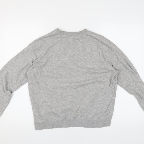 H&M Women's Grey Pullover Jumper M Crew Neck Casual