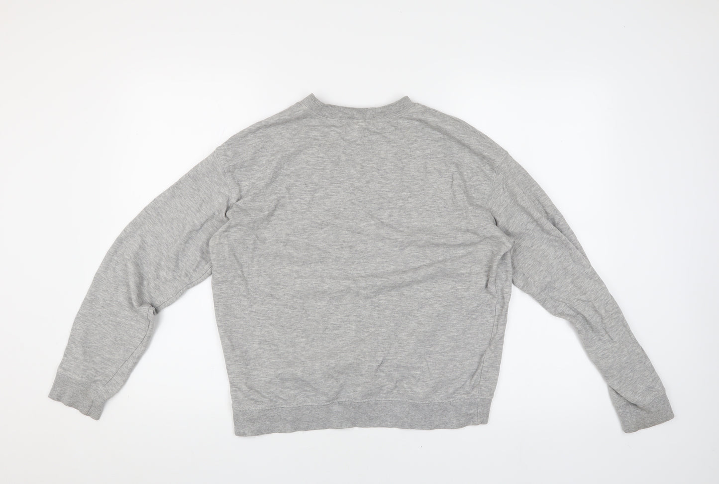 H&M Women's Grey Pullover Jumper M Crew Neck Casual